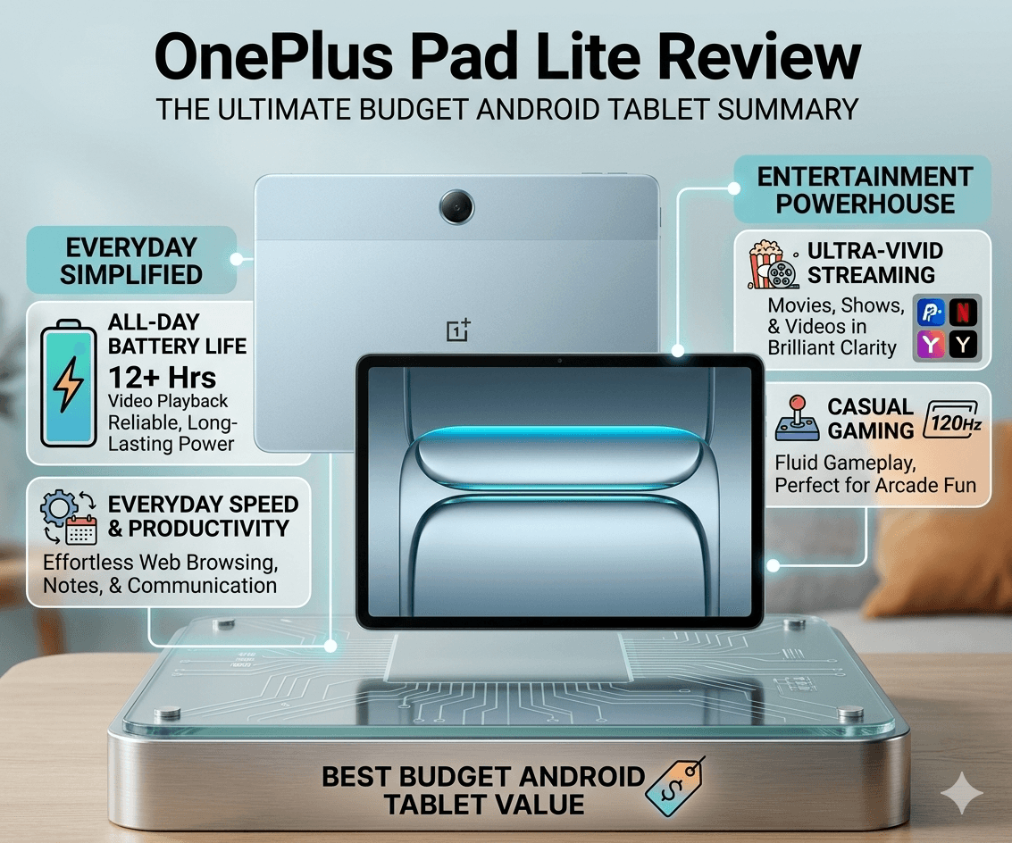 OnePlus Pad Lite Review: A Budget Android Tablet Built for Entertainment and Everyday Use