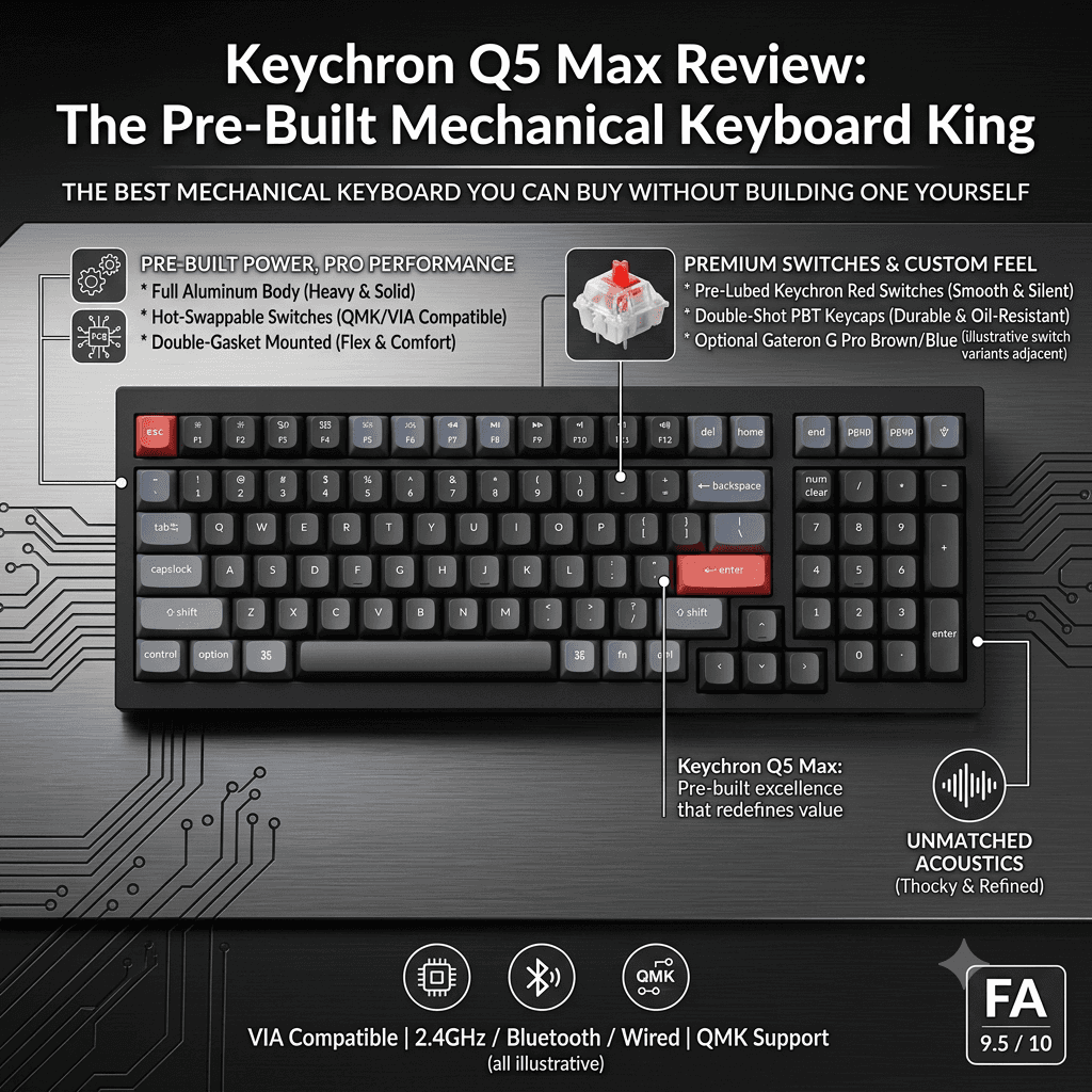 Keychron Q5 Max Review: The Best Mechanical Keyboard You Can Buy Without Building One Yourself