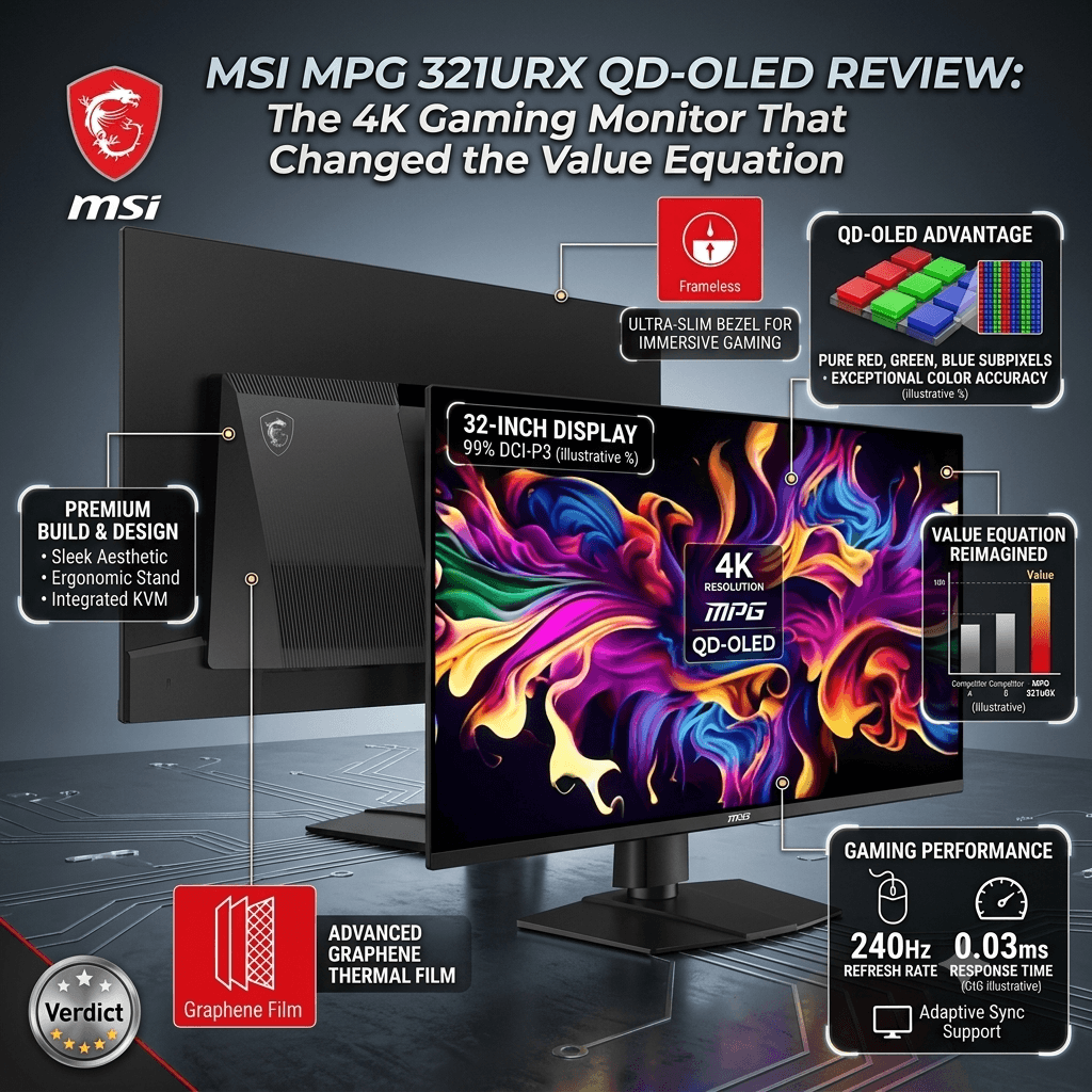 MSI MPG 321URX QD-OLED Review: The 4K Gaming Monitor That Changed the Value Equation