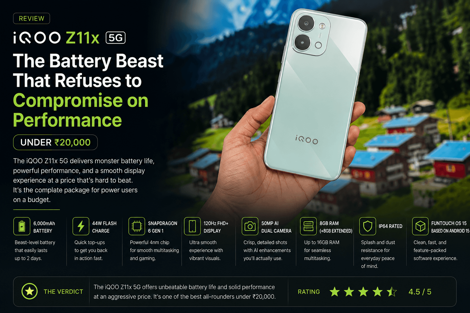 iQOO Z11x 5G Review: The Battery Beast That Refuses to Compromise on Performance Under ₹20,000