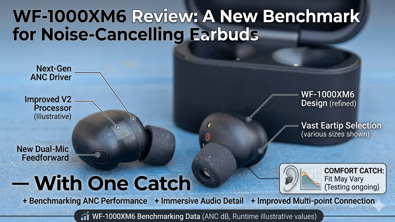 Sony WF-1000XM6 Review: A New Benchmark for Noise-Cancelling Earbuds — With One Catch