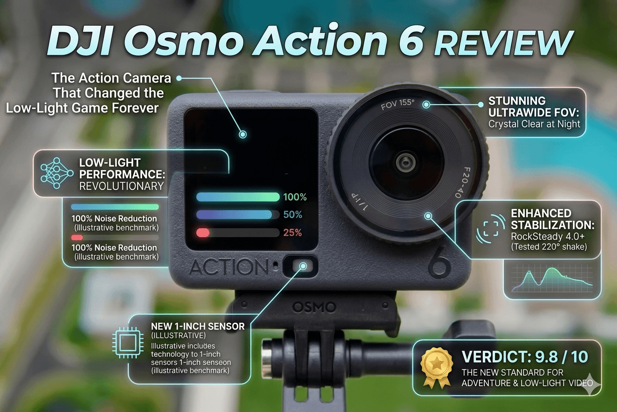 DJI Osmo Action 6 Review: The Action Camera That Changed the Low-Light Game Forever