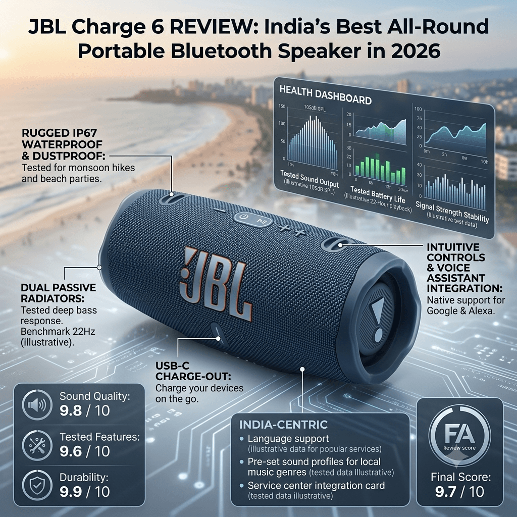 JBL Charge 6 Review: India's Best All-Round Portable Bluetooth Speaker in 2026