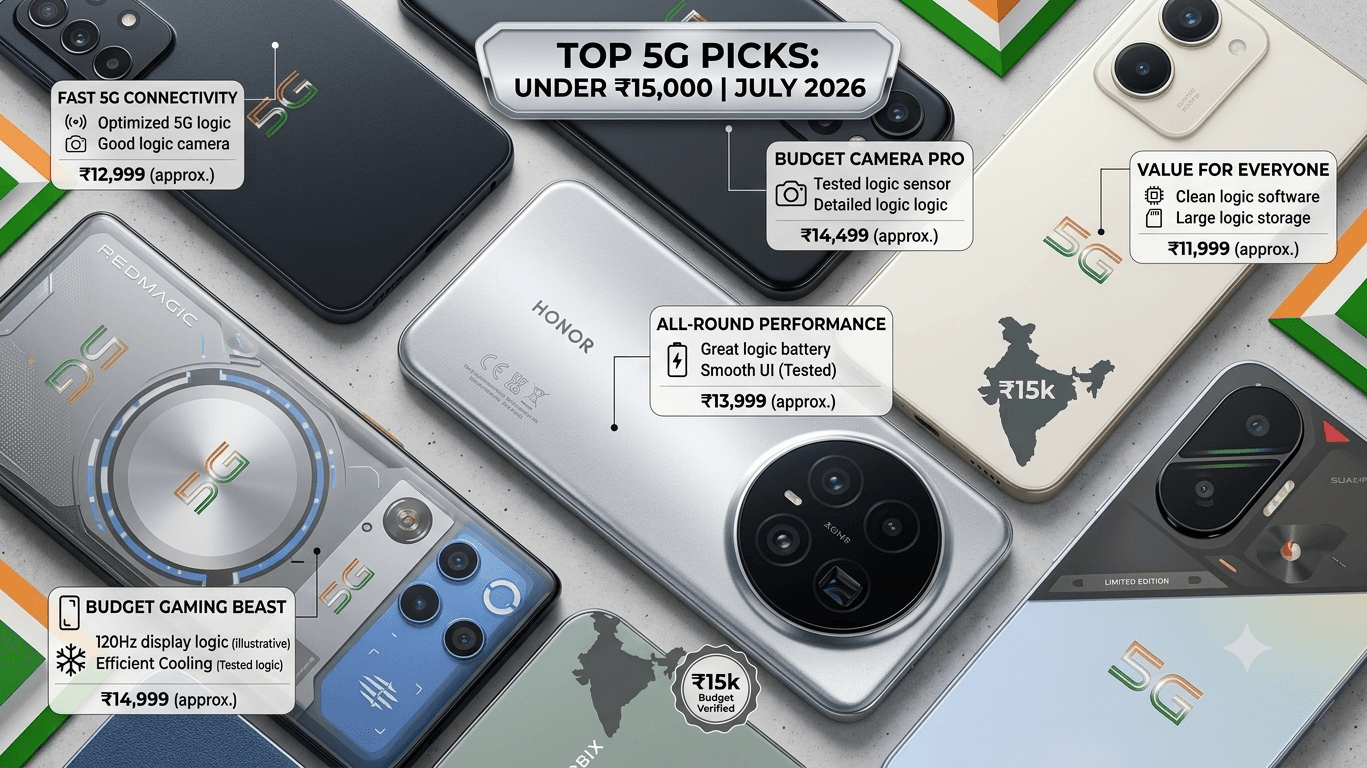 Best Phones Under ₹15,000 in India July 2026: Top 5G Picks for Every Budget Buyer
