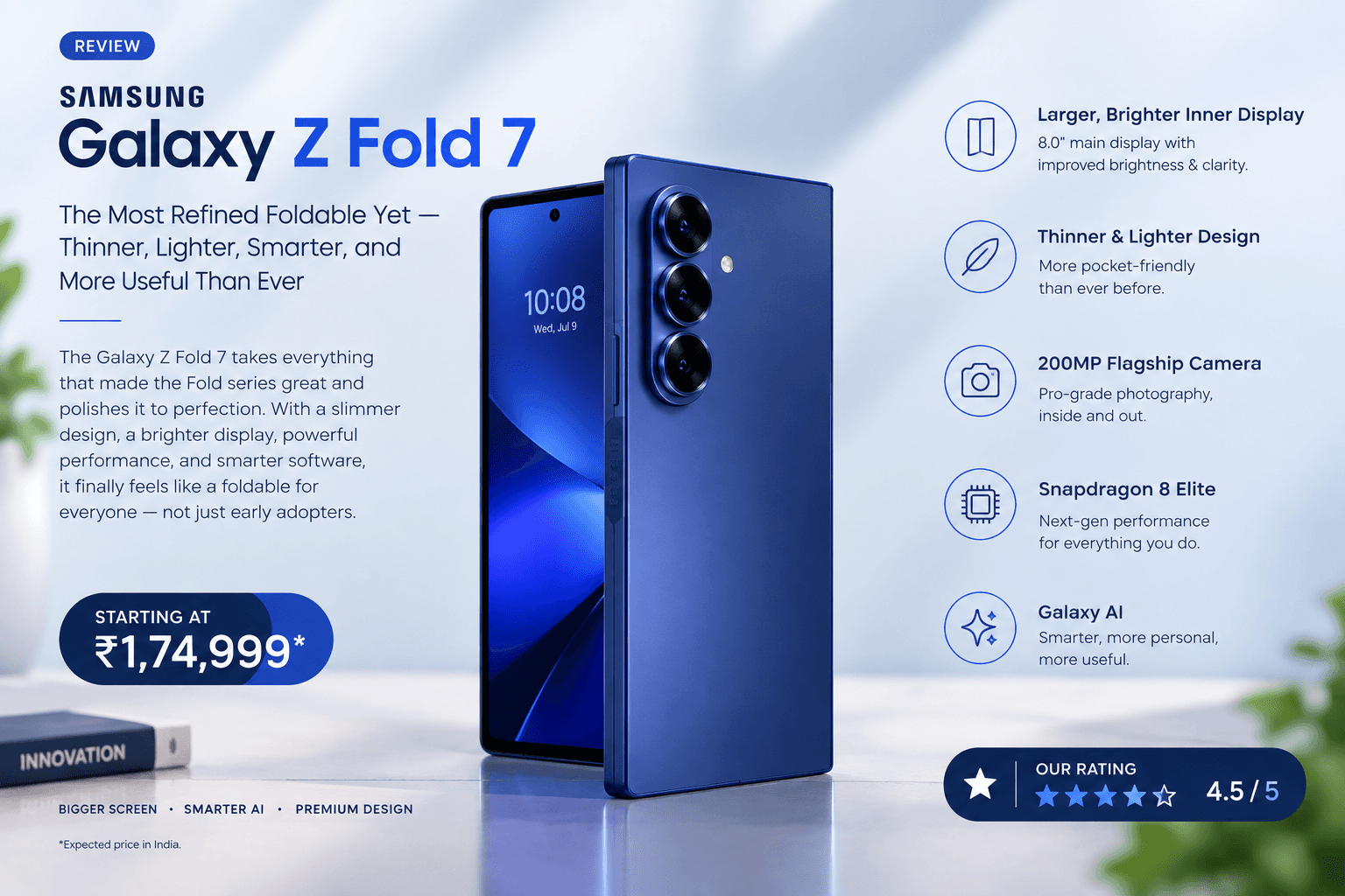 Samsung Galaxy Z Fold 7 Review: The Thinnest Foldable Ever With 200MP Camera and 7-Year Support, But $1,999 Price and Mediocre Battery Life Demand Serious Justification